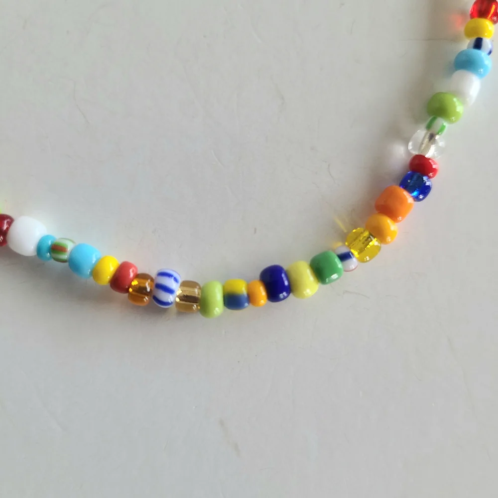 Boho Multicolor Beaded Anklet Bracelet - Picture 4 of 8